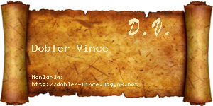 Dobler Vince névjegykártya